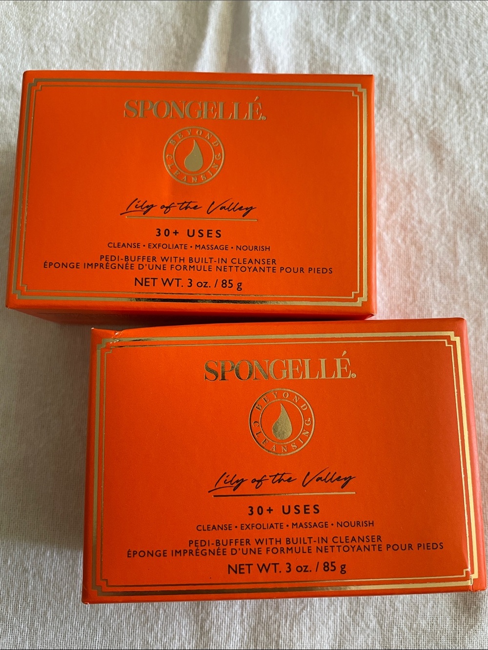 Spongelle foot buffer in lily of the valley